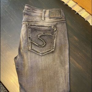 Silver skinny jeans.  W 33 L 31.  NWOT.